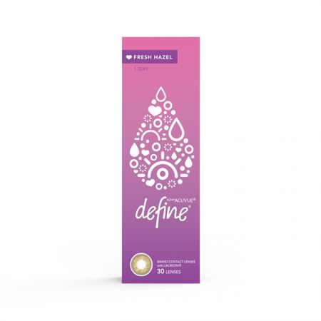 1-DAY ACUVUE DEFINE FRESH HAZEL With LACREON 30's Contact Lenses