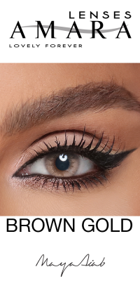 AMARA - Brown Gold Contact Lenses