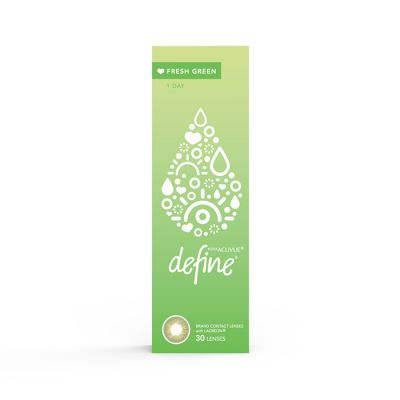 1-DAY ACUVUE DEFINE FRESH GREEN With LACREON 30's Contact Lenses